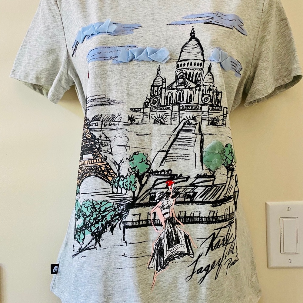 KARL LAGERFELD Paris T-shirt Authentic Size-S-NEW